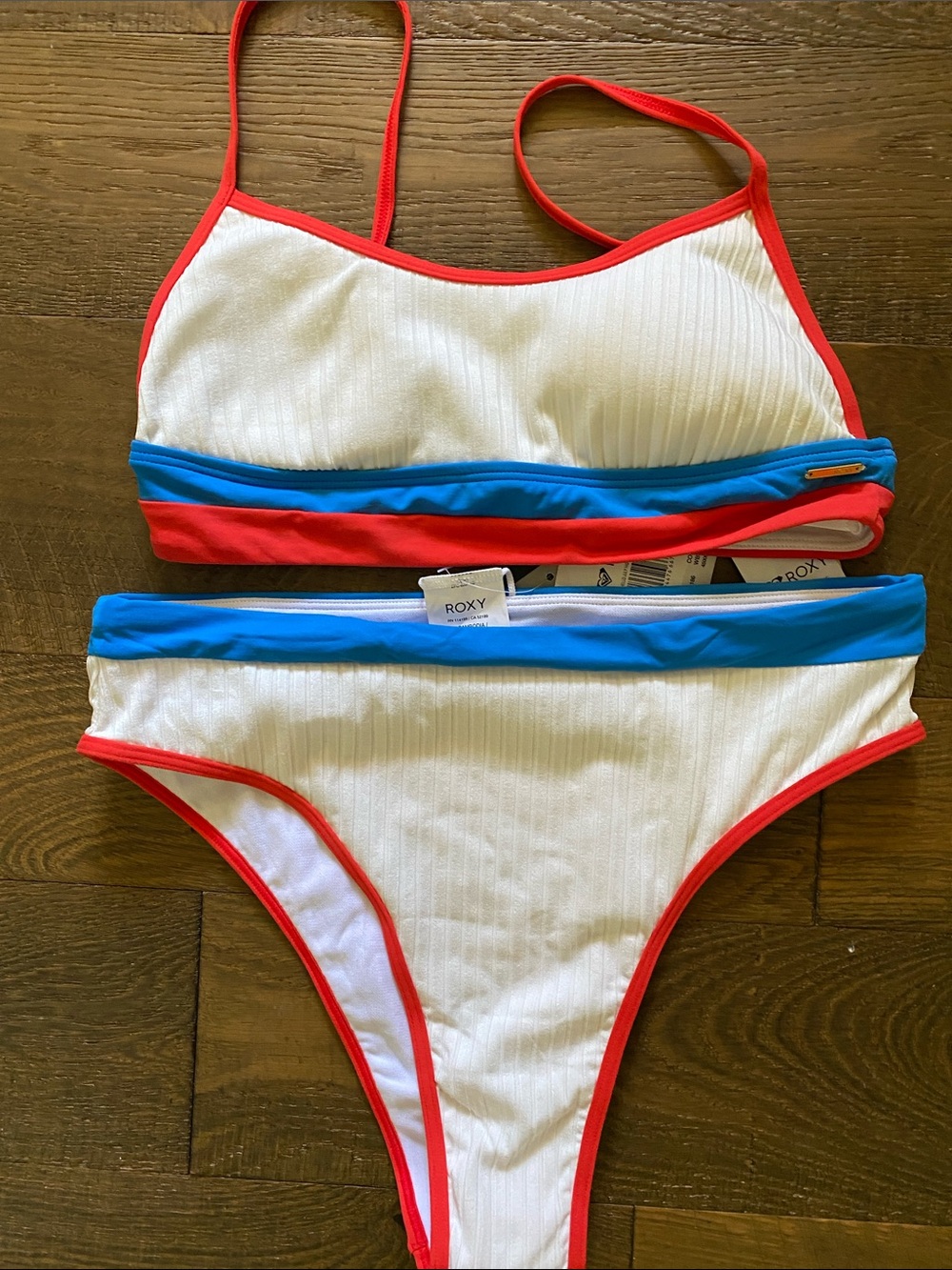 Roxy “hello July” colorblock Bikini Set s/m - Picture 4 of 6